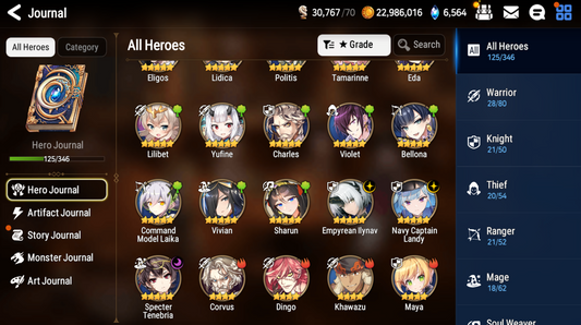 [GLOBAL][INSTANT] Epic 7 Seven 3ML Empyrean Ilynav Navy Captain Landy Specter Tenebria+ ML pulls + Name Starter Account-Mobile Games Starter