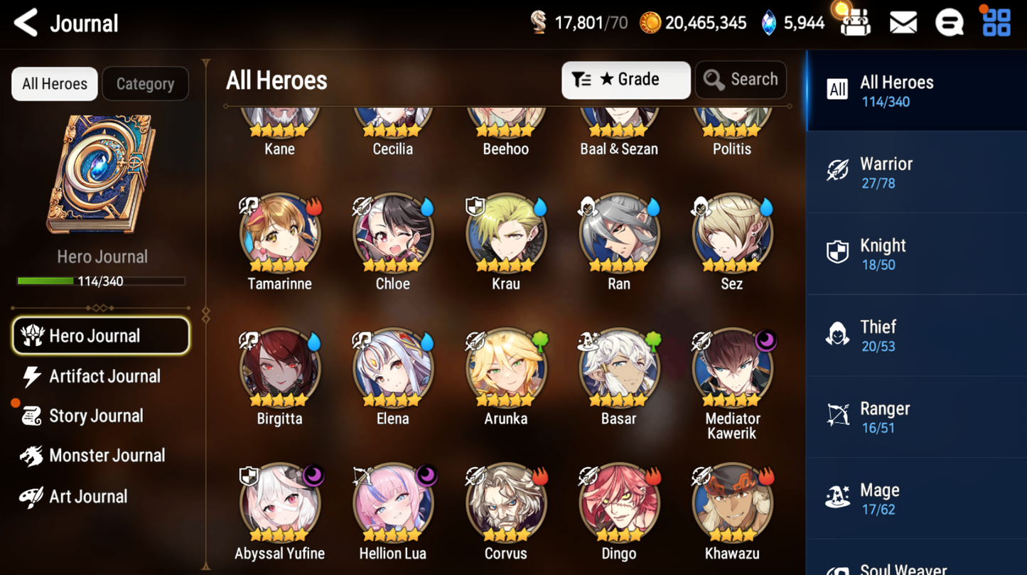 [GLOBAL][INSTANT] Epic 7 Seven 3ML Hellion Lua Abyssal Yufine + ML pulls + Name Starter Account-Mobile Games Starter