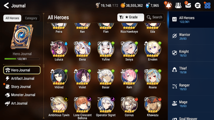 [GLOBAL][INSTANT] Epic 7 Seven 3ML Lone Crescent Bellona Operator Sigret Ambitious Tywin Jack+ ML pulls Mystics+ 20 Speed + Name Starter Account-Mobile Games Starter