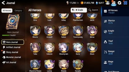 [Global][INSTANT] Epic 7 Seven 3ML Lone Crescent Bellona Pirate Captain Flan Faithless Lidica+ Name Starter Account-Mobile Games Starter