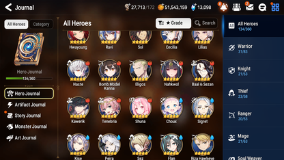 [GLOBAL][INSTANT] Epic 7 Seven 3ML New Moon Luna Abyssal Yufine Lone Crescent Bellona Diene +13k Gems + 53ML pulls + 20 Speed Starter Account-Mobile Games Starter