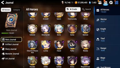 [GLOBAL][INSTANT] Epic 7 Seven 3ML New Moon Luna Ambitious Tywin DJ Basar Angel Angelica + Mystics ML pulls Starter Account-Mobile Games Starter