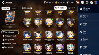 [GLOBAL][INSTANT] Epic 7 Seven 3ML New Moon Luna Apocalypse Ravi Remnant Violet + 69ML pulls 11k skystones 2500 mystics+20 Speed + Name Starter Account-Mobile Games Starter