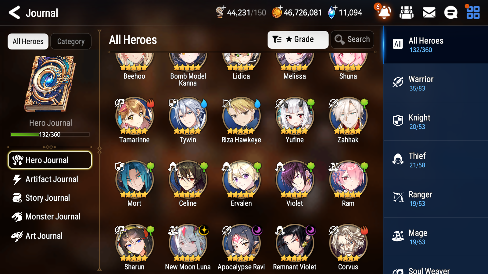[GLOBAL][INSTANT] Epic 7 Seven 3ML New Moon Luna Apocalypse Ravi Remnant Violet + 69ML pulls 11k skystones 2500 mystics+20 Speed + Name Starter Account-Mobile Games Starter