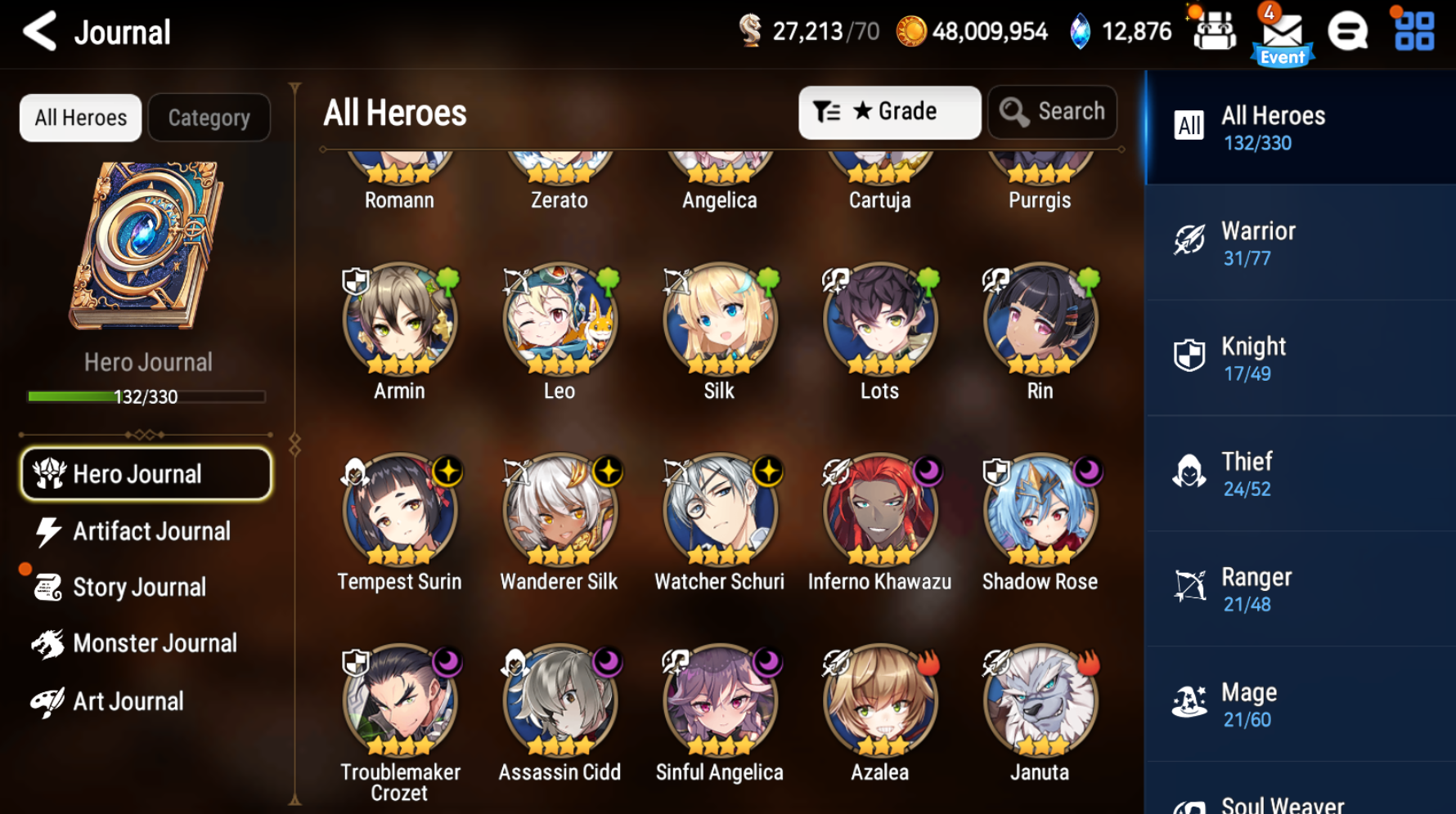 [GLOBAL] [INSTANT] Epic 7 Seven 3ML New Moon Luna Arbiter Vildred Operator Sigret Cerise +12k Gems +37 ML pulls Starter Account-Mobile Games Starter