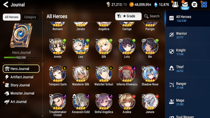 [GLOBAL] [INSTANT] Epic 7 Seven 3ML New Moon Luna Arbiter Vildred Operator Sigret Cerise +12k Gems +37 ML pulls Starter Account-Mobile Games Starter