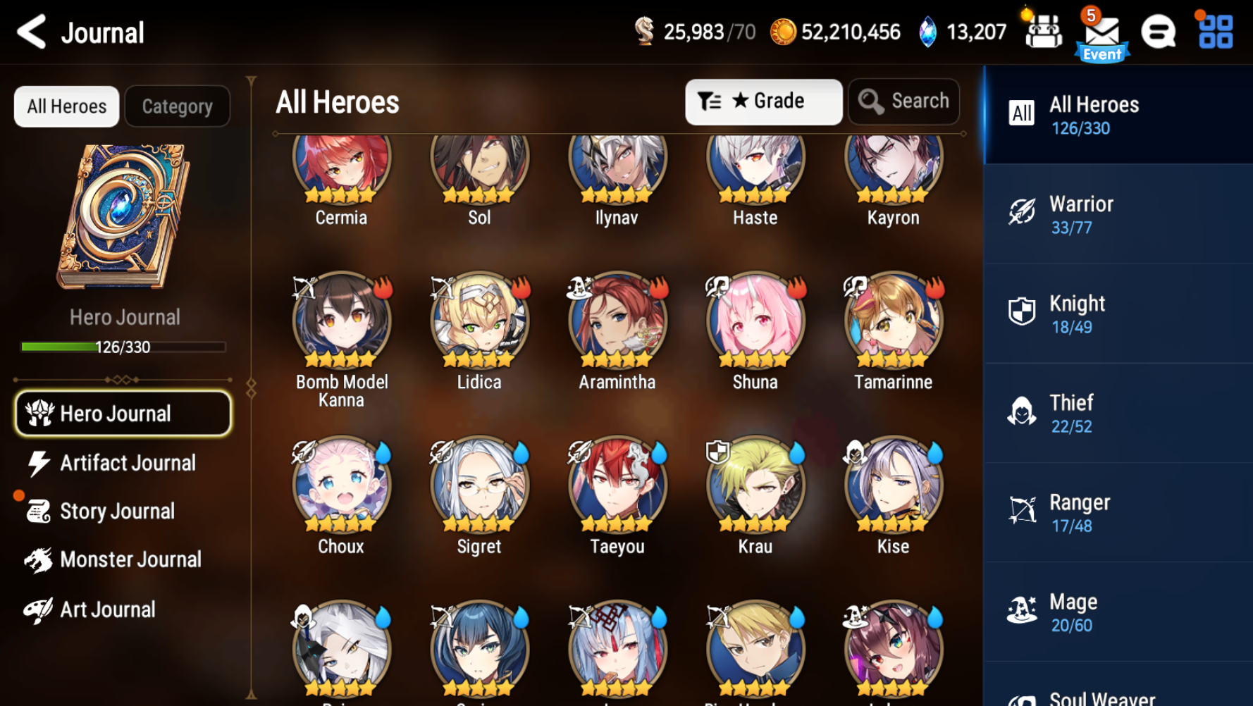 [GLOBAL][INSTANT] Epic 7 Seven 3ML New Moon Luna Cermia Baal Cerise +13k Gems +34 ML pulls Starter Account-Mobile Games Starter