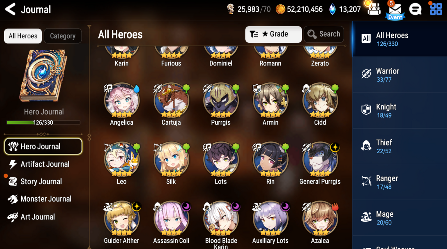 [GLOBAL][INSTANT] Epic 7 Seven 3ML New Moon Luna Cermia Baal Cerise +13k Gems +34 ML pulls Starter Account-Mobile Games Starter