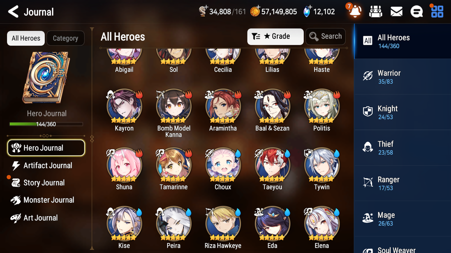 [GLOBAL][INSTANT] Epic 7 Seven 3ML New Moon Luna Fallen Cecilia Laika Angel Angelica + 72ML pulls 11k skystones 2500 mystics+20 Speed + Name Starter Account-Mobile Games Starter