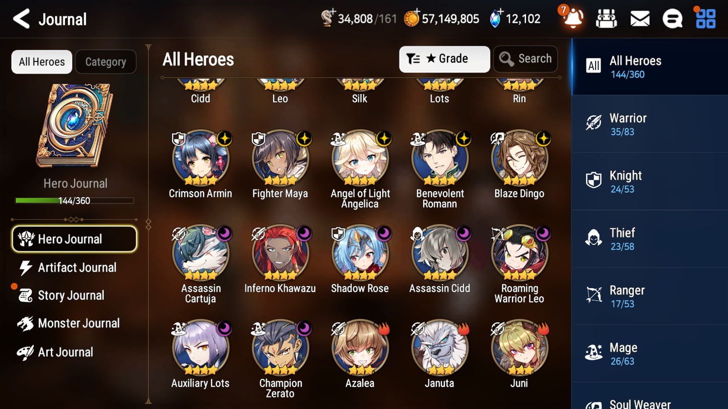 [GLOBAL][INSTANT] Epic 7 Seven 3ML New Moon Luna Fallen Cecilia Laika Angel Angelica + 72ML pulls 11k skystones 2500 mystics+20 Speed + Name Starter Account-Mobile Games Starter