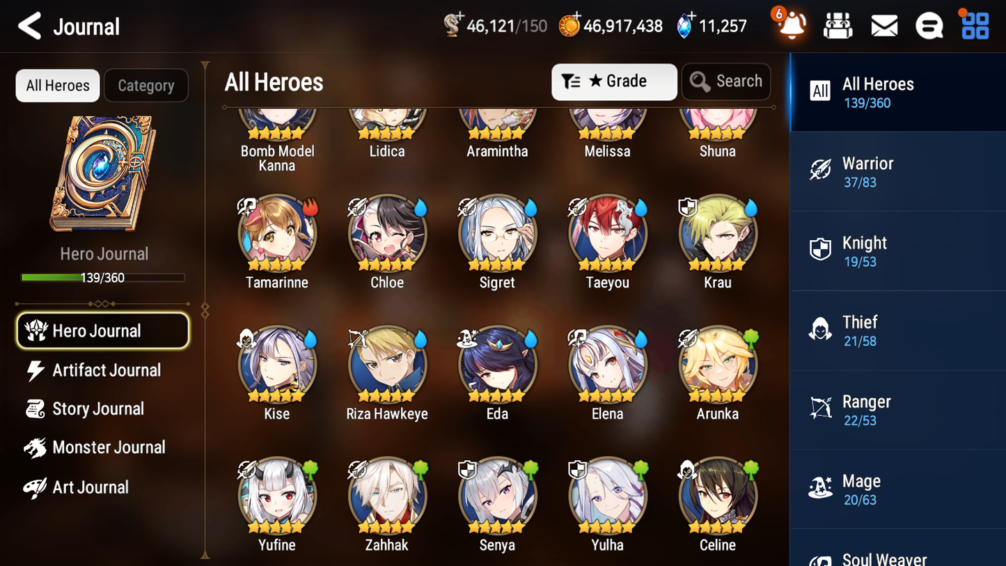 [GLOBAL][INSTANT] Epic 7 Seven 3ML New Moon Luna Lionheart Cermia Haste + 69ML pulls 11k skystones 2500 mystics+20 Speed + Name Starter Account-Mobile Games Starter