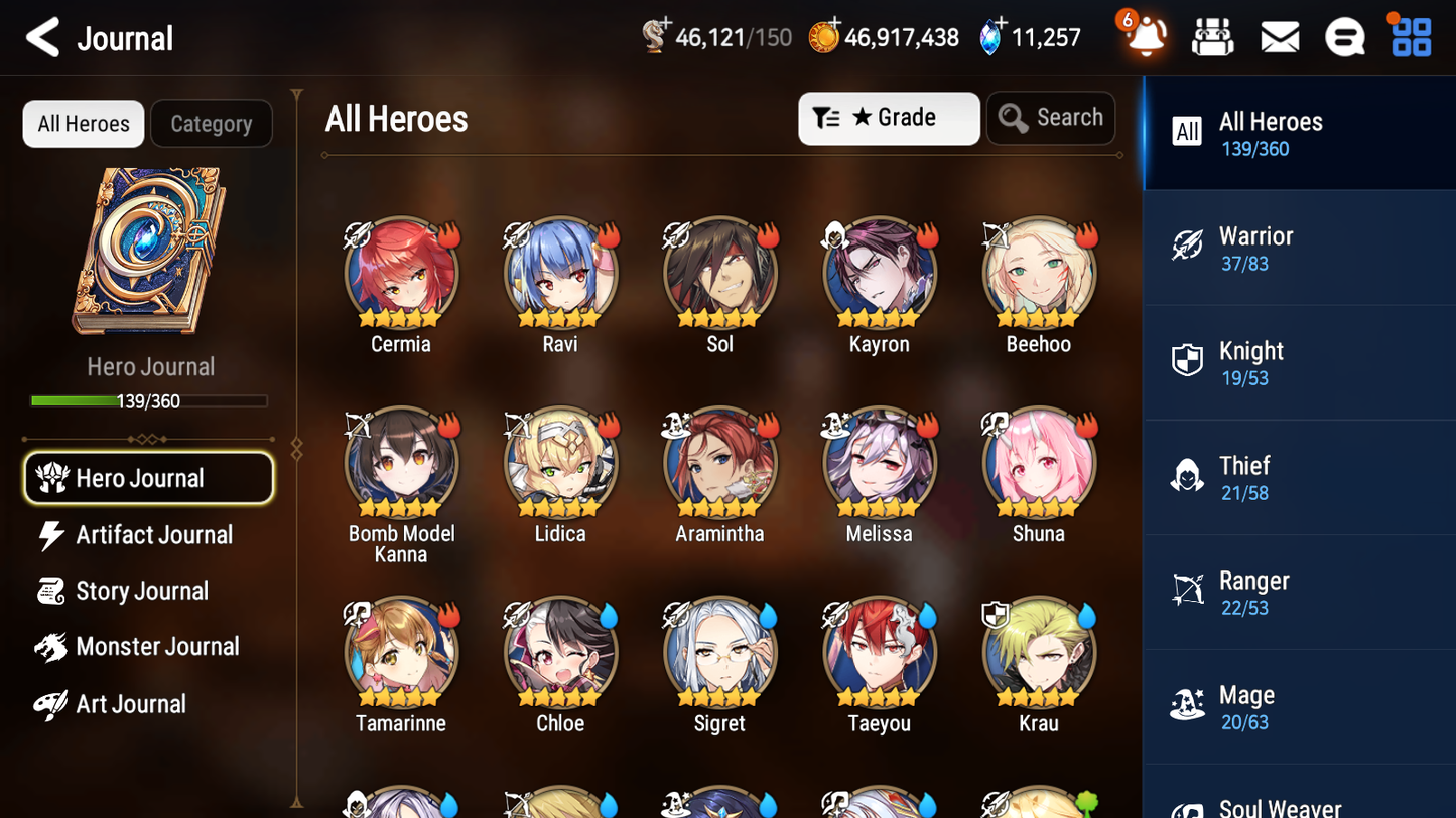 [GLOBAL][INSTANT] Epic 7 Seven 3ML New Moon Luna Lionheart Cermia Haste + 69ML pulls 11k skystones 2500 mystics+20 Speed + Name Starter Account-Mobile Games Starter