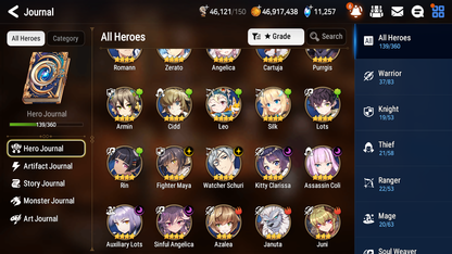 [GLOBAL][INSTANT] Epic 7 Seven 3ML New Moon Luna Lionheart Cermia Haste + 69ML pulls 11k skystones 2500 mystics+20 Speed + Name Starter Account-Mobile Games Starter