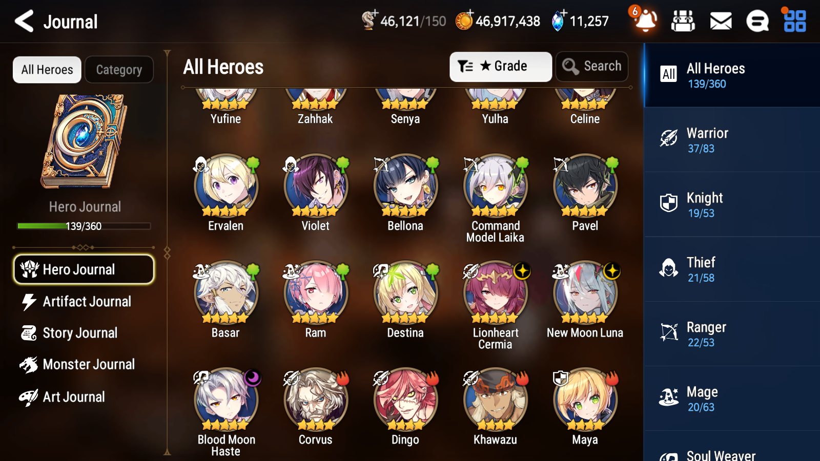 [GLOBAL][INSTANT] Epic 7 Seven 3ML New Moon Luna Lionheart Cermia Haste + 69ML pulls 11k skystones 2500 mystics+20 Speed + Name Starter Account-Mobile Games Starter