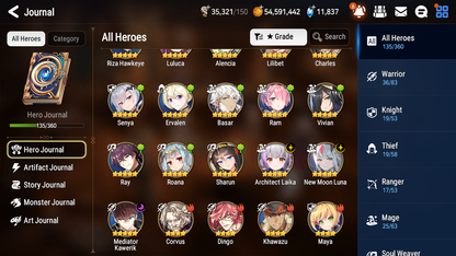 [GLOBAL][INSTANT] Epic 7 Seven 3ML New Moon Luna Mediator Kawerik + 71ML pulls 11k skystones 2500 mystics+20 Speed+ Name Starter Account-Mobile Games Starter