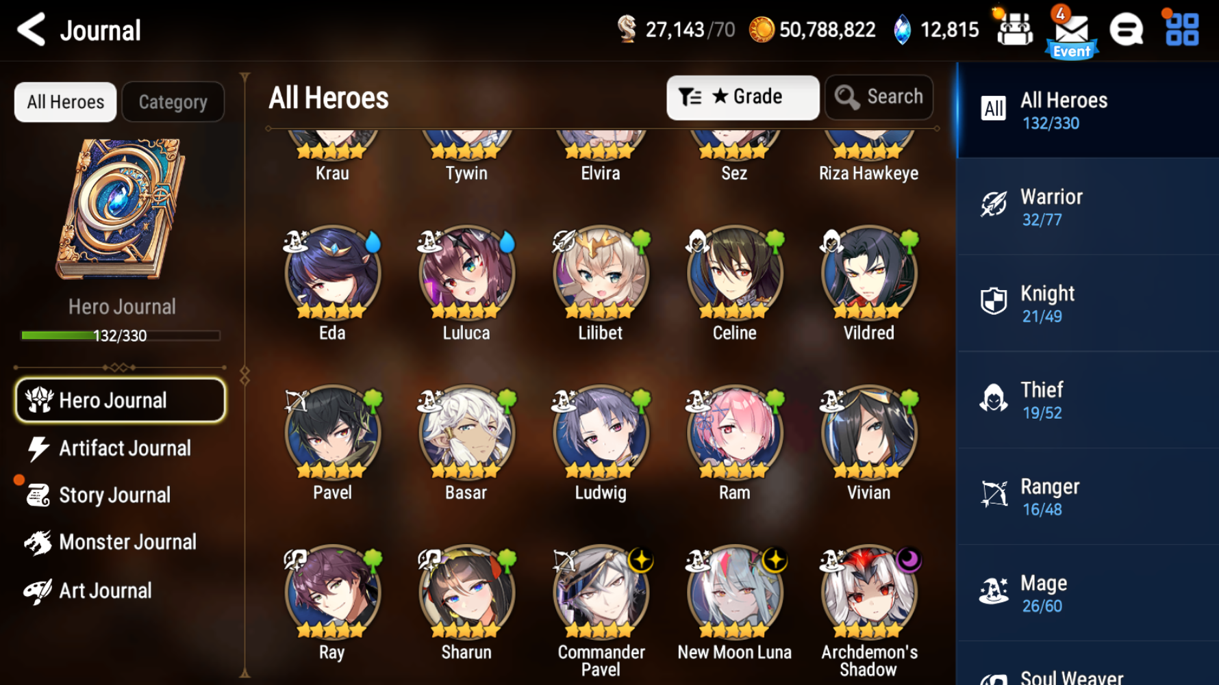 [GLOBAL][INSTANT] Epic 7 Seven 3ML New Moon Luna Pavel Archdemon +12k Gems +37 ML pulls Starter Account-Mobile Games Starter