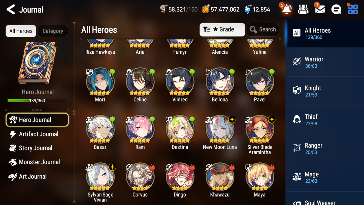 [GLOBAL][INSTANT] Epic 7 Seven 3ML New Moon Luna Silver Blade Aramintha Vivian+ 77ML pulls 12k skystones 2900 mystics+ 20 Speed +Name Starter Account-Mobile Games Starter