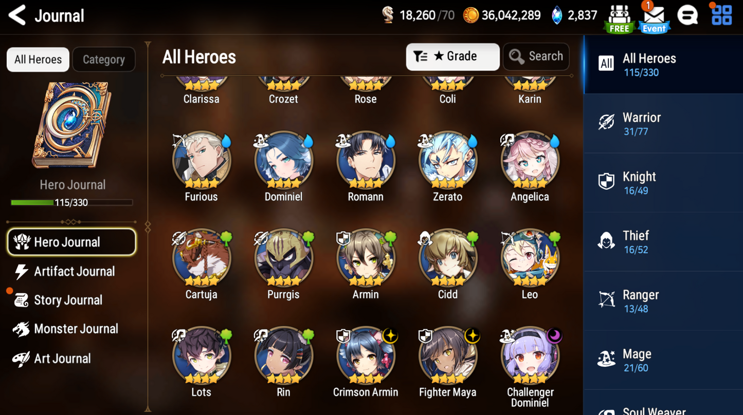 [GLOBAL][INSTANT] Epic 7 Seven 3ML New Moon Luna Straze Operator Sigret Fairytale Jack +24 ML pulls + Name Starter Account-Mobile Games Starter