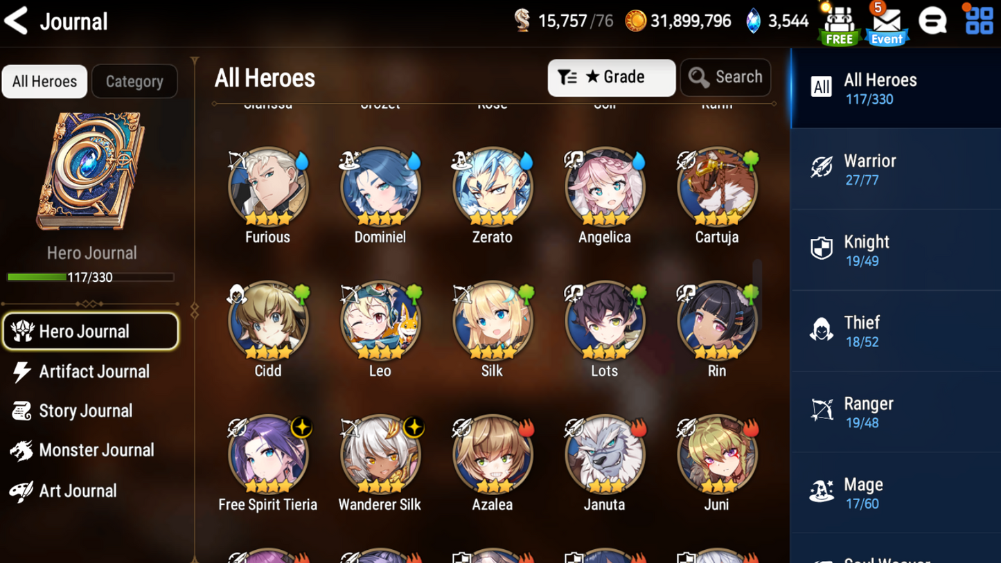 [GLOBAL][INSTANT] Epic 7 Seven 3ML Remnant Violet Requiem Roana Maid Chloe + 19ML Pulls 4-1 Account-Mobile Games Starter