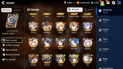 [Global][INSTANT] Epic 7 Seven 3ML Rimuru Remnant Violet Judge Kise Ruele of Light + pulls+ Name Starter Account-Mobile Games Starter