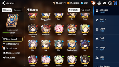 [GLOBAL][INSTANT] Epic 7 Seven 3ML School Nurse Yulha Empyrean Ilynav Frida Designer Lilibet Angel Angelica + 43ML pulls +20 Speed + Name Starter Account-Mobile Games Starter