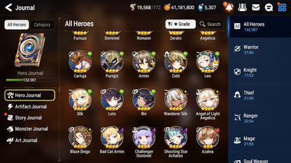 [GLOBAL][INSTANT] Epic 7 Seven 3ML School Nurse Yulha Empyrean Ilynav Frida Designer Lilibet Angel Angelica + 43ML pulls +20 Speed + Name Starter Account-Mobile Games Starter
