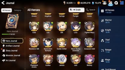 [GLOBAL][INSTANT] Epic 7 3ML Sea Phantom Politis Arbiter Vildred Remnant Violet + 47ML pulls 10k skystones + Name Starter Account-Mobile Games Starter