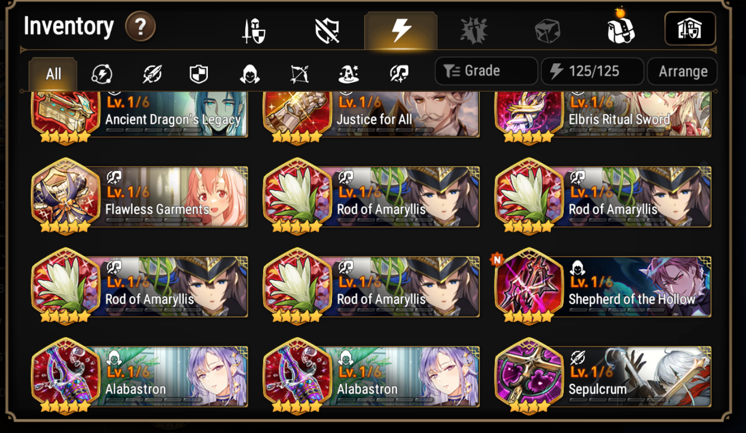 [GLOBAL][INSTANT] Epic 7 3ML Sea Phantom Politis Arbiter Vildred Remnant Violet + 47ML pulls 10k skystones + Name Starter Account-Mobile Games Starter