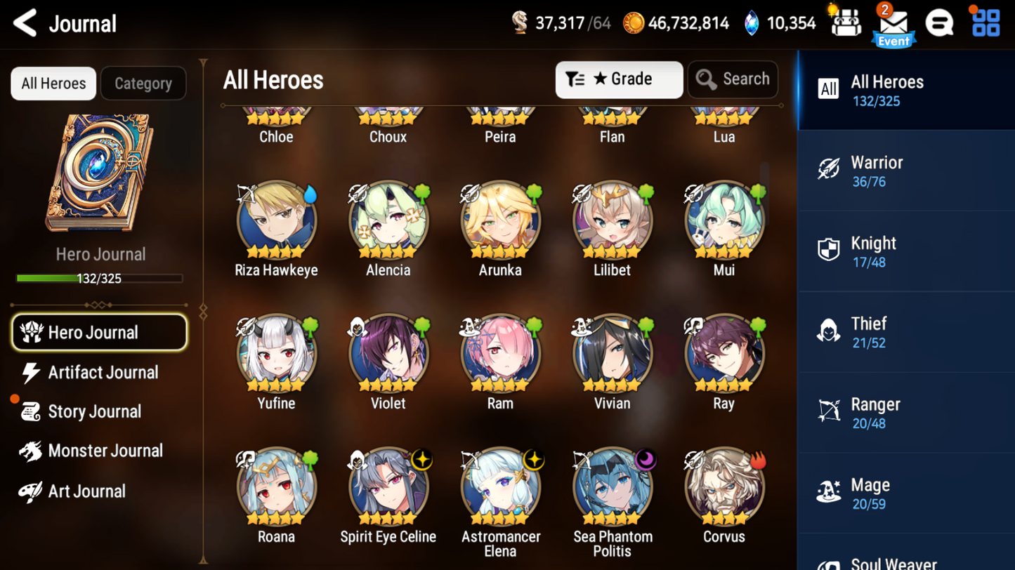 [GLOBAL][INSTANT] Epic 7 3ML Sea Phantom Politis Astromancer Elena Spirit Eye Celine + 47ML pulls 10k skystones + Name Starter Account-Mobile Games Starter