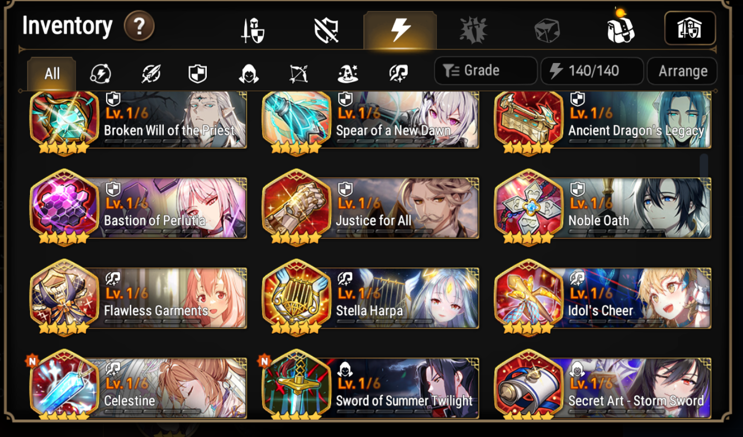 [GLOBAL][INSTANT] Epic 7 3ML Sea Phantom Politis Fallen Cecilia Requiem Roana Angel + 47ML pulls 10k skystones + Name Starter Account-Mobile Games Starter