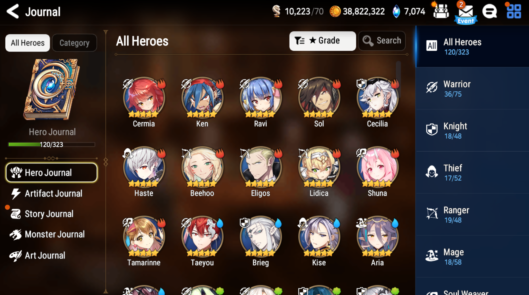 [GLOBAL][INSTANT] Epic 7 3ML Sea Phantom Politis Lionheart Cermia Sage Baal + ML pulls + Name Starter Account-Mobile Games Starter