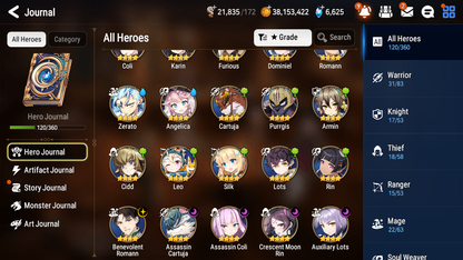 [GLOBAL][INSTANT] Epic 7 Seven 3ML Sylvan Sage Vivian Silver Blade Aramintha + ML pulls + 20 Speed + Name Starter Account-Mobile Games Starter