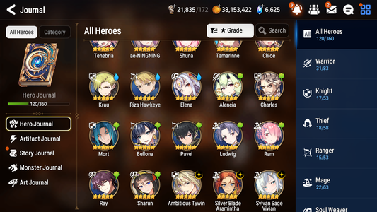 [GLOBAL][INSTANT] Epic 7 Seven 3ML Sylvan Sage Vivian Silver Blade Aramintha + ML pulls + 20 Speed + Name Starter Account-Mobile Games Starter