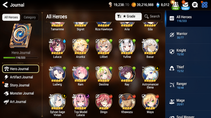 [Global][INSTANT] Epic 7 Seven 3ML Top Model Luluca Astromancer Elena Sylvan Sage Vivian + ML pulls +Name Starter Account-Mobile Games Starter