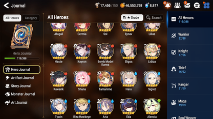 [GLOBAL][INSTANT] Epic 7 Seven 4ML 1LIM Haru Lone Crescent Bellona Last Rider Krau Pirate Captain Flan Faithless Lidica+ 53ML pulls + 3x 20 Speed + Luna Skin + Name Starter Account-Mobile Games Starter
