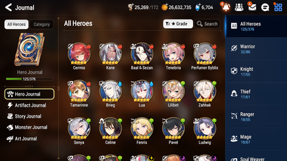 [GLOBAL][INSTANT] Epic 7 Seven 4ML 1LIM New Moon Luna Abyssal Yufine Lone Crescent Bellona Perfumer Byblis + 49ML pulls + 20 Speed +Name Starter Account-Mobile Games Starter