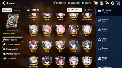 [GLOBAL][INSTANT] Epic 7 Seven 4ML 1LIM New Moon Luna Arbiter Vildred Operator Sigret Faithless Lidica Cerise +12k Gems + 51ML pulls + 20 Speed Starter Account-Mobile Games Starter