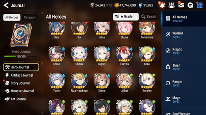[GLOBAL][INSTANT] Epic 7 Seven 4ML 1LIM New Moon Luna Arbiter Vildred Pirate Captain Flan Briar Witch Iseria Diene +12k Gems + 44ML pulls + 20 Speed Starter Account-Mobile Games Starter