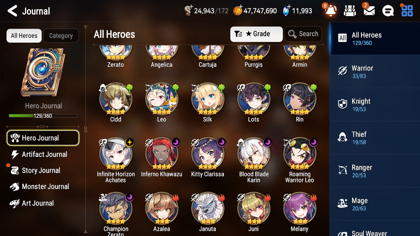 [GLOBAL][INSTANT] Epic 7 Seven 4ML 1LIM New Moon Luna Arbiter Vildred Pirate Captain Flan Briar Witch Iseria Diene +12k Gems + 44ML pulls + 20 Speed Starter Account-Mobile Games Starter
