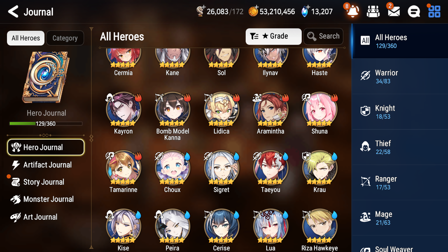 [GLOBAL][INSTANT] Epic 7 Seven 4ML 1LIM New Moon Luna Cermia Baal Haste Cerise +13k Gems + 50ML pulls + 20 Speed Starter Account-Mobile Games Starter