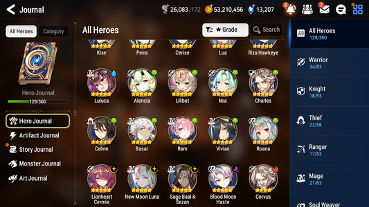 [GLOBAL][INSTANT] Epic 7 Seven 4ML 1LIM New Moon Luna Cermia Baal Haste Cerise +13k Gems + 50ML pulls + 20 Speed Starter Account-Mobile Games Starter