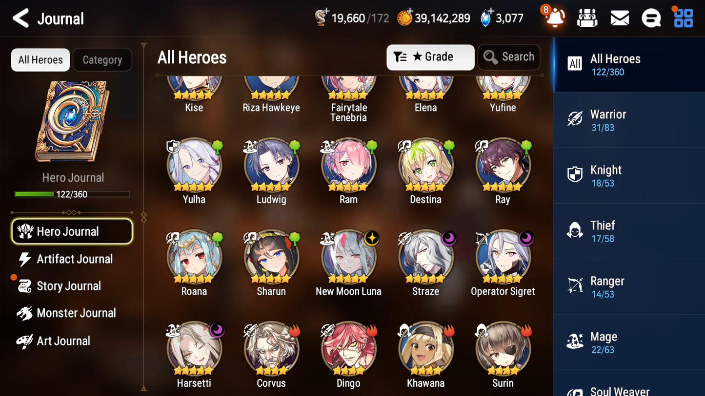 [GLOBAL][INSTANT] Epic 7 Seven 4ML 2LIM Harsetti New Moon Luna Straze Operator Sigret Fairytale Jack +40ML pulls +20 Speed + Name Starter Account-Mobile Games Starter