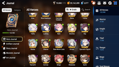 [GLOBAL][INSTANT] Epic 7 Seven 4ML 2LIM Harsetti New Moon Luna Straze Operator Sigret Fairytale Jack +40ML pulls +20 Speed + Name Starter Account-Mobile Games Starter