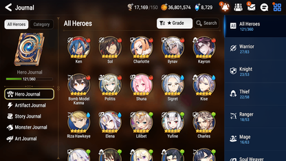 [GLOBAL][INSTANT] Epic 7 Seven 4ML Abyssal Yufine Belian Kayron Specimen Sez + ML pulls + 20 Speed + Name Starter Account-Mobile Games Starter