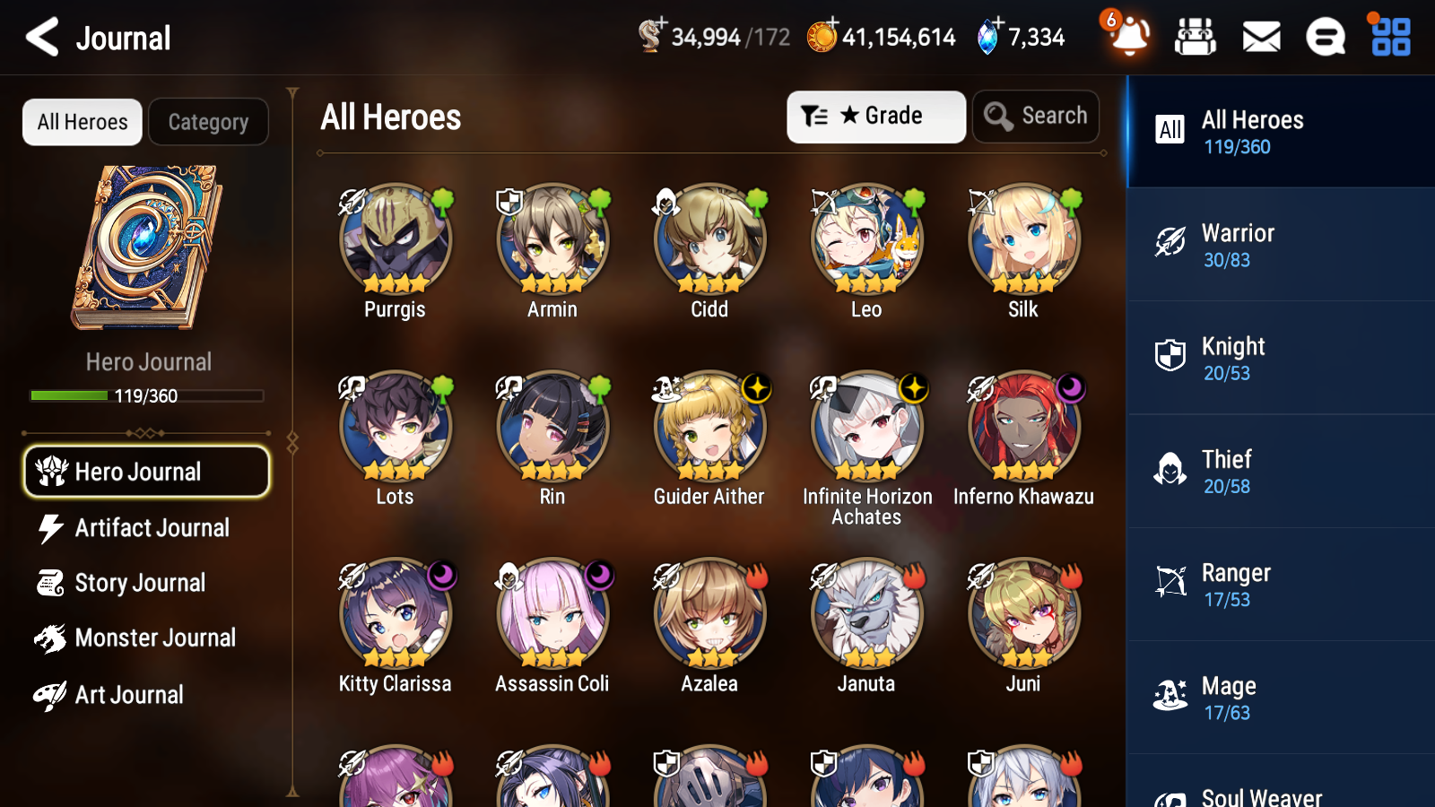 [GLOBAL][INSTANT] Epic 7 Seven 4ML Abyssal Yufine Briar Witch Iseria Choux Lionheart Cermia + 52ML pulls +20 Speed + Name Starter Account-Mobile Games Starter