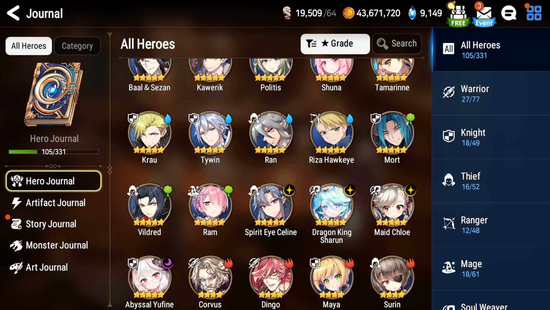 [GLOBAL][INSTANT] Epic 7 Seven 4ML Abyssal Yufine Celine Maid Chloe Dragon King Sharun + ML Mystics pulls Starter Account-Mobile Games Starter