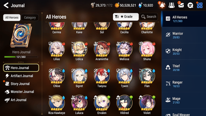 [GLOBAL][INSTANT] Epic 7 Seven 4ML Abyssal Yufine Luluca Charles + 50ML pulls + 20 Speed Starter Account-Mobile Games Starter