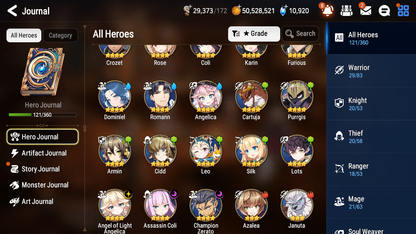 [GLOBAL][INSTANT] Epic 7 Seven 4ML Abyssal Yufine Luluca Charles + 50ML pulls + 20 Speed Starter Account-Mobile Games Starter