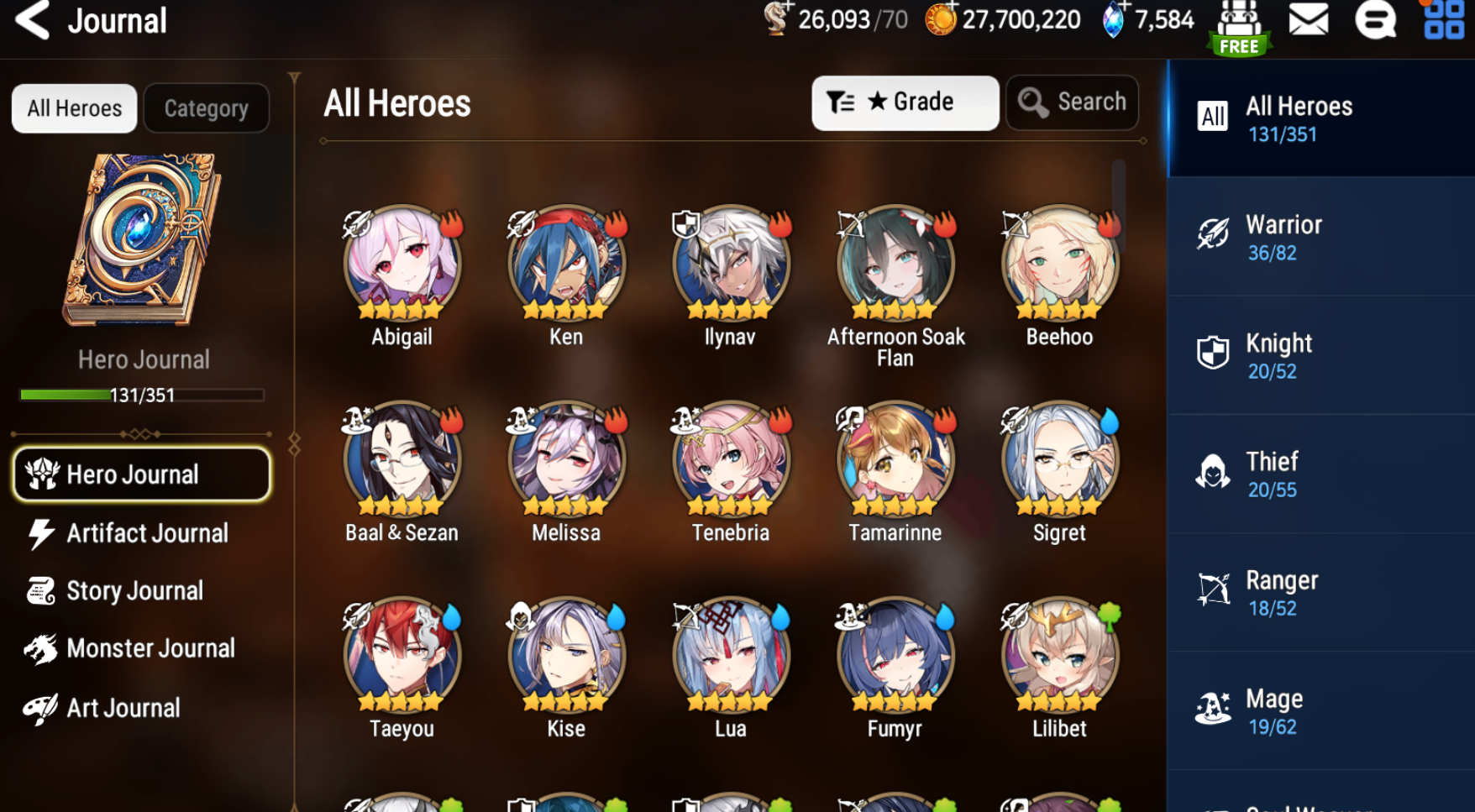 [GLOBAL][INSTANT] Epic 7 Seven 4ML Afternoon Soak Flan Successor Taeyou Chloe Violet Charlotte + ML pulls + Name Starter Account-Mobile Games Starter