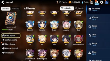 [Global][INSTANT] Epic 7 Seven 4ML Architect Laika Solitaria Martial Artist Ken Urban Shadow Choux + Name Starter Account-Mobile Games Starter